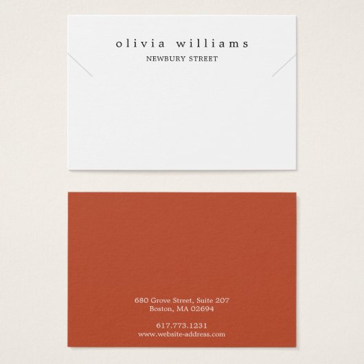 Einfache, moderne Notebook-Karte (Vorne & Hinten)