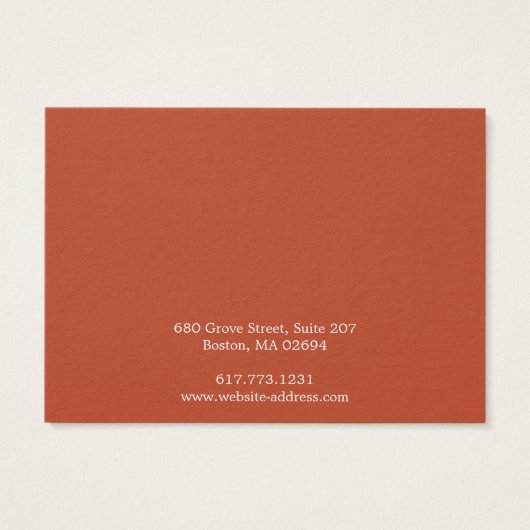 Einfache, moderne Notebook-Karte (Rückseite)