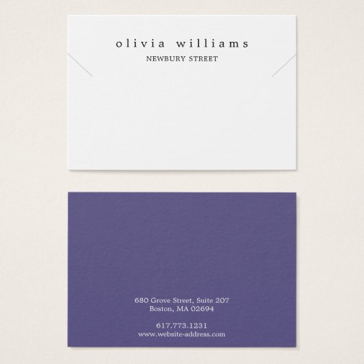 Einfache, moderne Notebook-Karte (Vorne & Hinten)