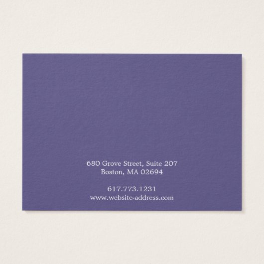 Einfache, moderne Notebook-Karte (Rückseite)