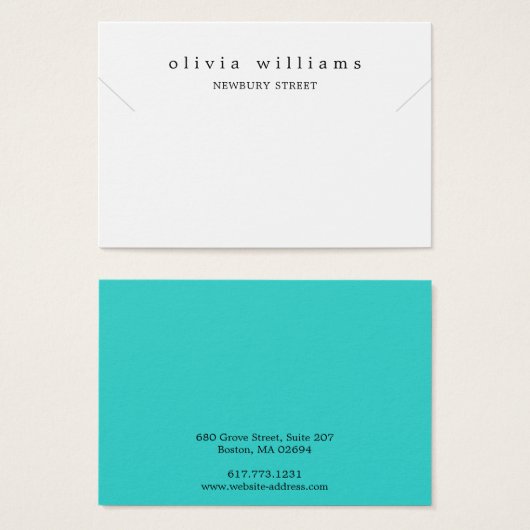 Einfache, moderne Notebook-Karte (Vorne & Hinten)