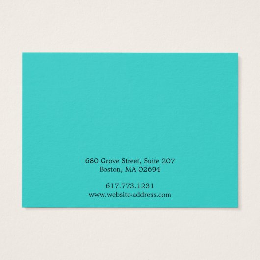 Einfache, moderne Notebook-Karte (Rückseite)