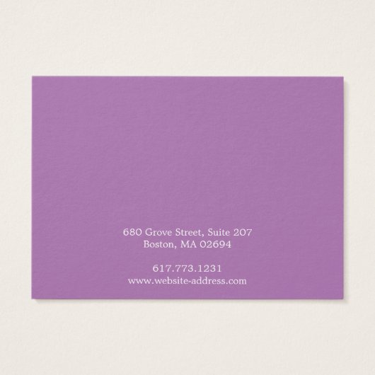 Einfache, moderne Notebook-Karte (Rückseite)