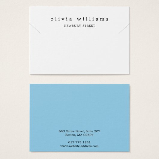 Einfache, moderne Notebook-Karte (Vorne & Hinten)