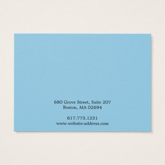 Einfache, moderne Notebook-Karte (Rückseite)