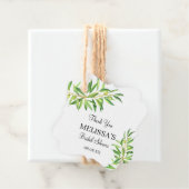 Einfache moderne Olive Branch Grüne Vielen Dank Geschenkanhänger (Beispiel)