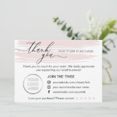 Einfache moderne Online-Shop kaufen Kleines Untern Dankeskarte (Stehend Vorderseite)