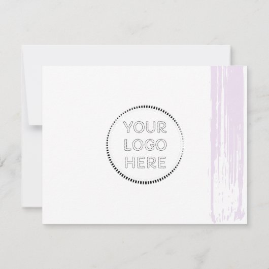 Einfache moderne Online-Store-Lila kleine Unterneh Dankeskarte (Rückseite)