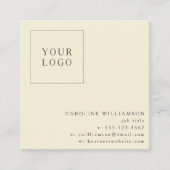 Einfache, moderne Orange Geometrie Ihres Logos Quadratische Visitenkarte (Vorderseite)