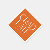 Einfache moderne Orange Graduierungspartei Serviette (Ecke)