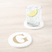 Einfache, moderne, originale Weiß und Beige Getränkeuntersetzer (Seite)