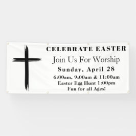 Einfache moderne Ostersonntagskirche Banner