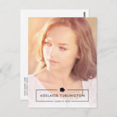 Einfache moderne Overlay Vollständiger Foto Abschl Postkarte (Vorne/Hinten)