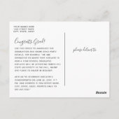 Einfache moderne Overlay Vollständiger Foto Abschl Postkarte (Rückseite)