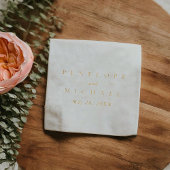 Einfache moderne Paare Name Monogram Servietten Mit Folie