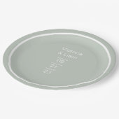 Einfache, moderne Papiertafelplatte Pappteller (Schrägansicht)