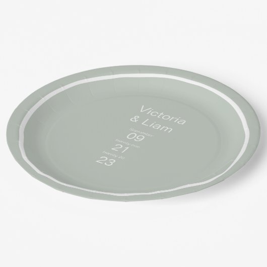 Einfache, moderne Papiertafelplatte Pappteller (Schrägansicht)