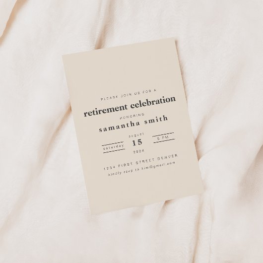 Einfache moderne Party Einladung der Altersvorsorg