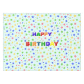 Einfache moderne Pastel Star Geburtstagsparty Tischdecke (Vorderseite (Horizontal))