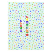 Einfache moderne Pastel Star Geburtstagsparty Tischdecke (Vorderseite)