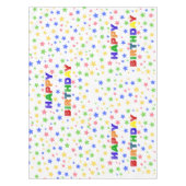 Einfache moderne Pastel Star Geburtstagsparty Tischdecke (Vorderseite)