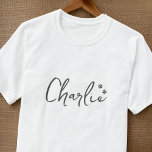 Einfache, moderne Paws Benutzerdefinierter Name de T-Shirt<br><div class="desc">Dieses einfache und klassische Design besteht aus Serifentypografie und fügt ein benutzerdefiniertes Foto hinzu.</div>