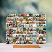 Einfache moderne Personalisierte 108 FotoCollage Acrylschild (Neutral)