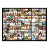 Einfache moderne Personalisierte 108 FotoCollage Fotodruck (Vorne)