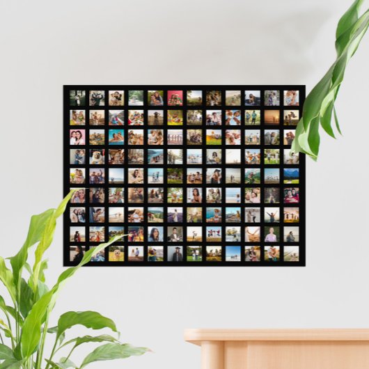 Einfache moderne Personalisierte 108 FotoCollage Poster