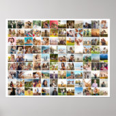 Einfache moderne Personalisierte 108 FotoCollage Poster (Vorne)