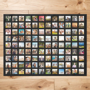 Einfache moderne Personalisierte 108 FotoCollage Tischdecke