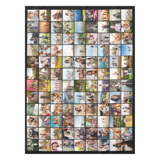 Einfache moderne Personalisierte 108 FotoCollage Tischdecke (Vorderseite)