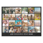 Einfache moderne Personalisierte 24-FotoCollage Tischdecke (Vorderseite (Horizontal))