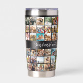 Einfache moderne Personalisierte 72-Foto Collage Thermobecher (Vorderseite)