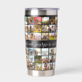 Einfache moderne Personalisierte 72-Foto Collage Thermobecher (Links)