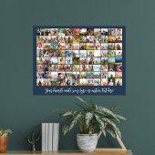Einfache moderne Personalisierte 96-FotoCollage Poster