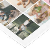 Einfache moderne Personalisierte 96-FotoCollage Tischdecke (Schrägansicht)