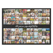 Einfache moderne Personalisierte 96-FotoCollage Tischdecke (Vorderseite (Horizontal))