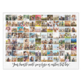 Einfache moderne Personalisierte 96-FotoCollage Tischdecke (Vorderseite (Horizontal))