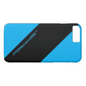 Einfache, moderne Personalisierte Bezeichnung Blau Case-Mate iPhone Hülle (Rückseite (Horizontal))