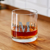 Einfache moderne Personalisierte Bezeichnung Initi Whiskyglas