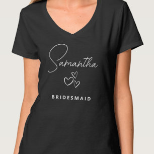 Einfache, moderne Personalisierte Bridesmaid-Initi T-Shirt