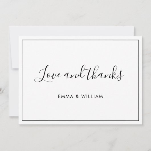 Einfache moderne Personalisierte Dankeschön Flat C Dankeskarte (Vorderseite)