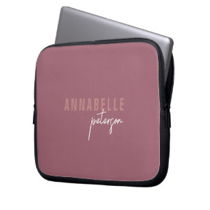 Einfache moderne Personalisierte Dusty-Rose Minima Laptopschutzhülle