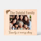 Einfache moderne Personalisierte Familienname, Her Geätzte Rahmen