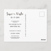 Einfache moderne Personalisierte Foto Verlobung Pa Postkarte (Rückseite)