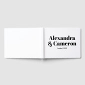 Einfache, moderne Personalisierte Hochzeit Gästebuch (Voll)