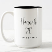 Einfache moderne Personalisierte Klasse 2025 Grad Zweifarbige Tasse