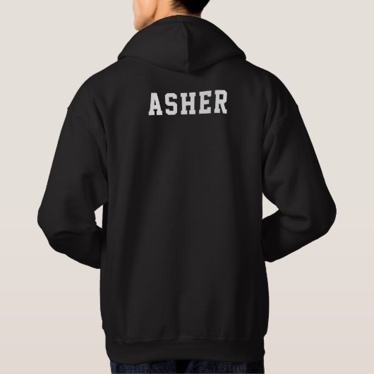 Einfache moderne Personalisierte Mit Monogramm Hoodie (Rückseite)