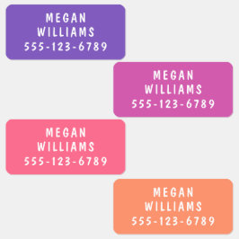 Einfache, moderne Personalisierte Namensverkleidun Etiketten